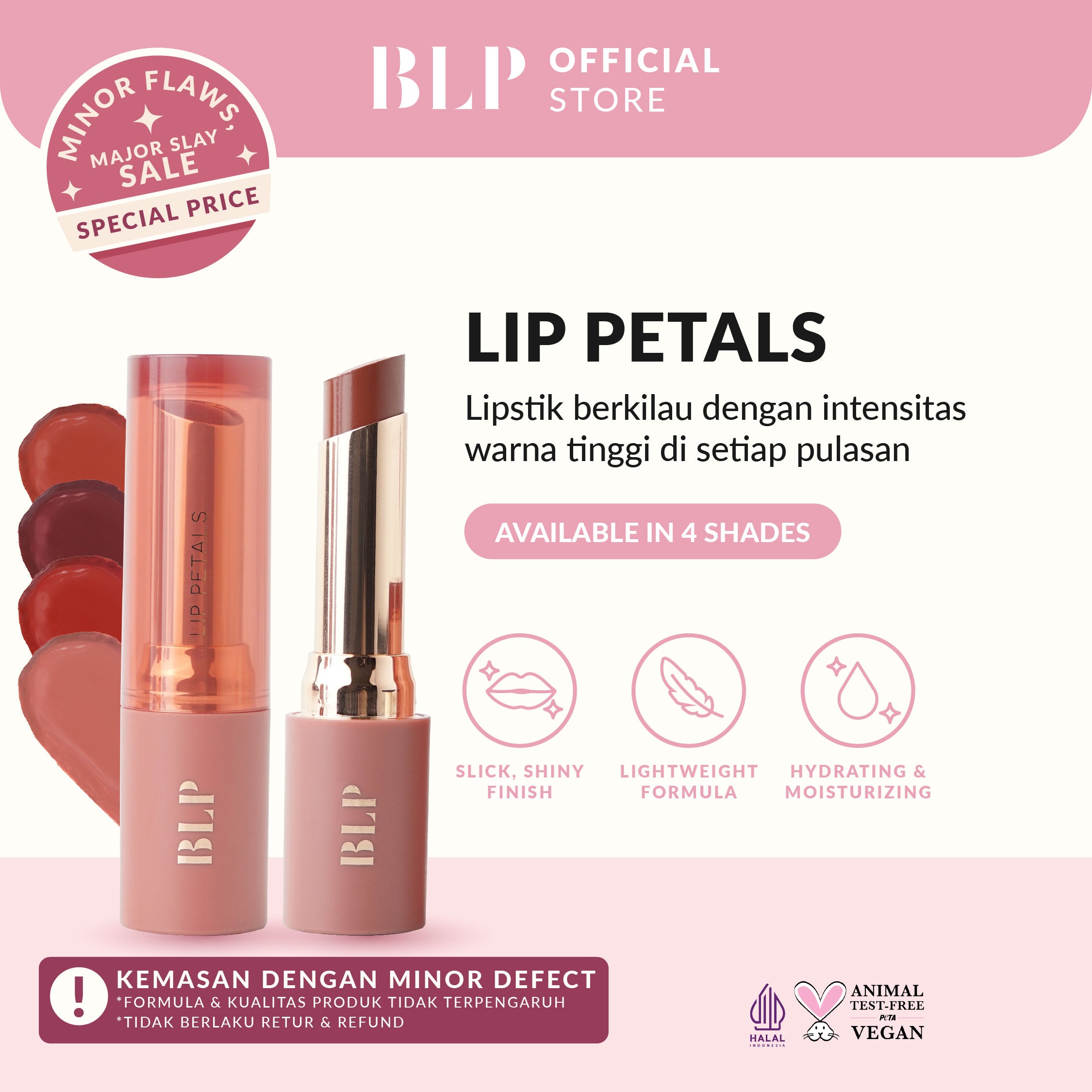 LIP PETALS - MINOR FLAWS