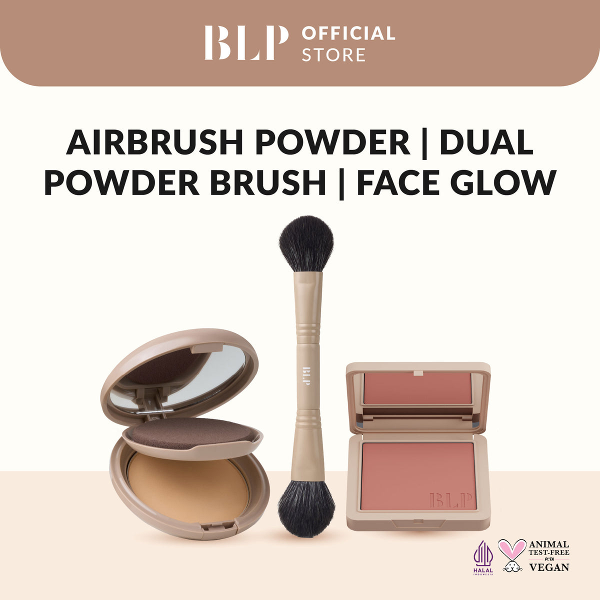 Powder X AIRBRUSH POWDER x FACE GLOW x DUAL POWDER BRUSH – BLP Beauty