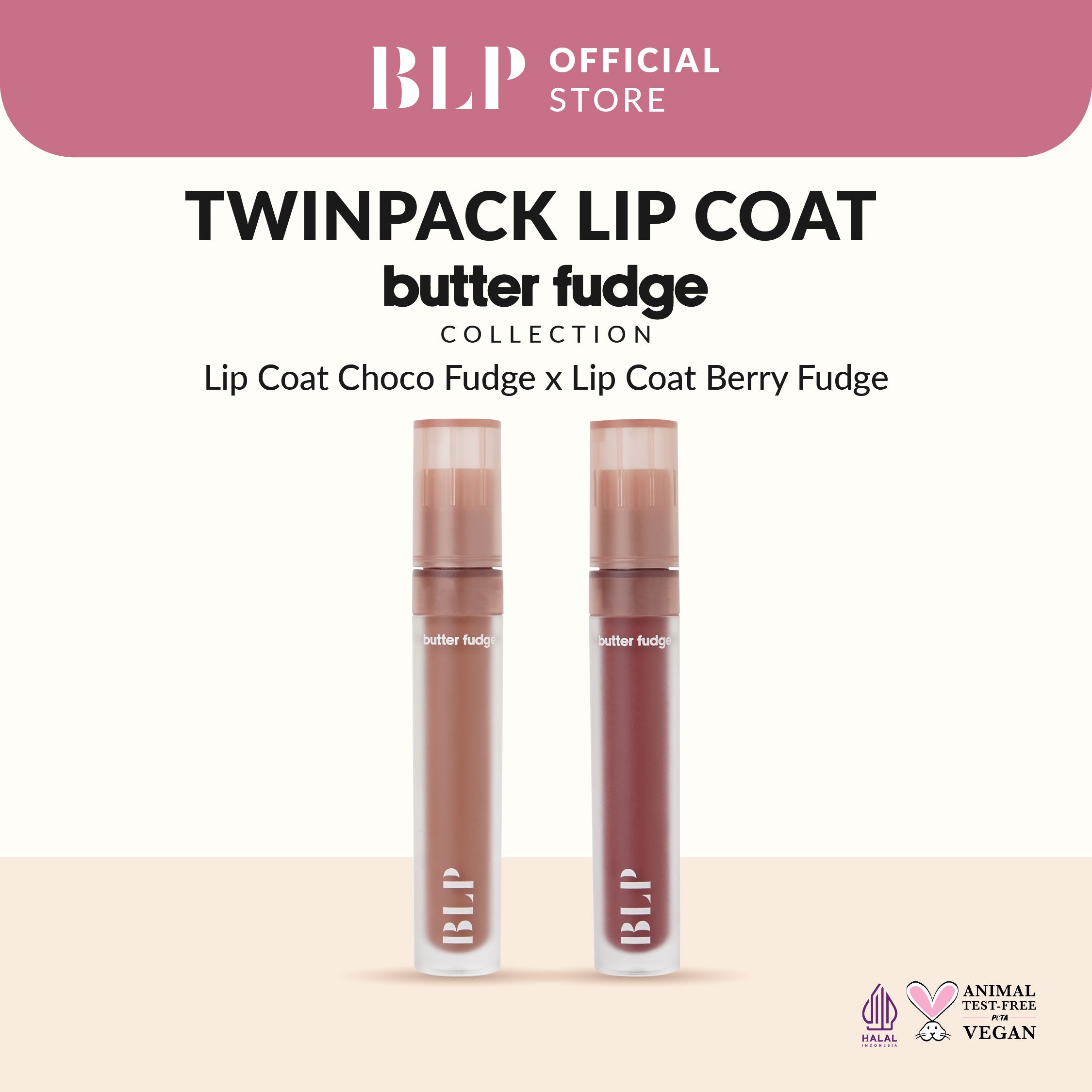LIP COAT BFC TWINPACK - CHOCO FUDGE x BERRY FUDGE